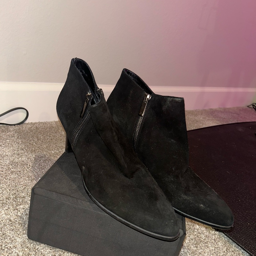 Aquatalia Black Suede Ankle Booties